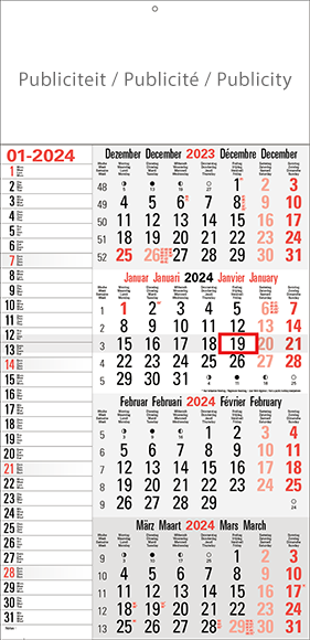 4-Maandskalender 2024 Memo
