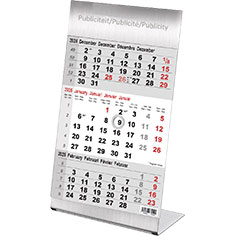 Kantoorkalender 2025 3-maand Steel