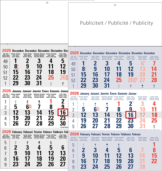 3-Maandskalender 2024 Classic