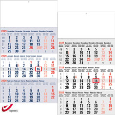 3 maandskalender 2026 Classic