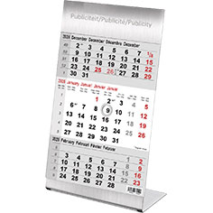 Kantoorkalender 2021 3-maand Steel