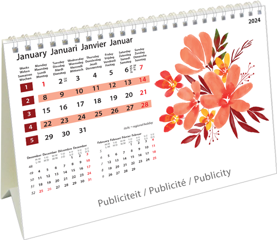 Kantoorkalender 2024 Flower Art