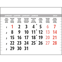 Maandblok kalender 2024 Type 3
