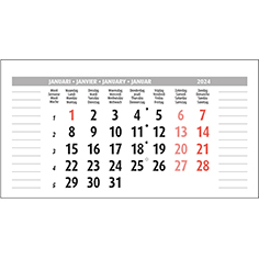 Maandblok kalender 2024 Type 4