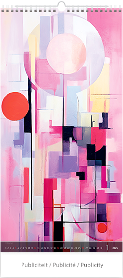 Muurkalender 2025 Abstract AI Art 13p