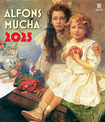 Muurkalender 2025 Alfons Mucha 13p 45x59cm Cover