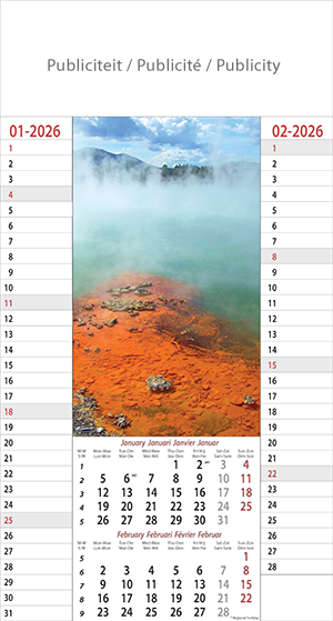 Muurkalender 2026 Amazing Nature 6p 22x41