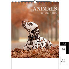 Muurkalender 2025 Animals A4 A3