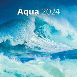 Muurkalender 2024 Aqua 13p 30x37cm Cover