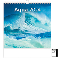 Muurkalender Deco 2024 Aqua