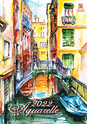 Kunstkalender 2022 Aquarelle 13p 34x55cm Cover