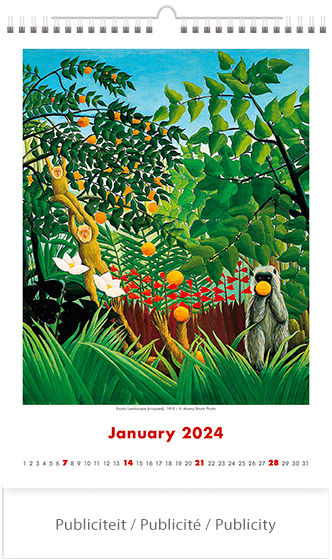 Muurkalender 2024 Art Naive 13p 31x52cm