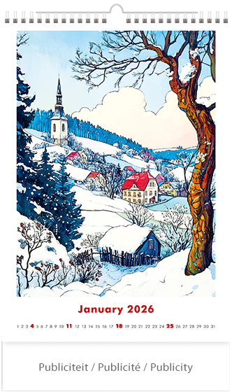 Muurkalender 2024 Art Naive 13p 31x52cm