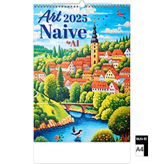 Muurkalender Deco 2025 Art Naive by AI