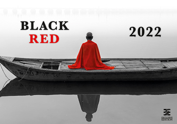 Muurkalender 2022 Black Red 13p 48x41cm Cover