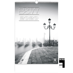 Muurkalender 2020 Luxe Black and White