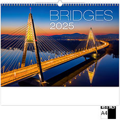 Muurkalender Deco 2025 Bridges