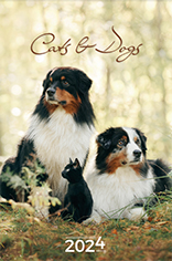 Muurkalender 2024 Cats & Dogs 13p 22x41cm Cover