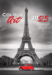 Muurkalender 2025 Colour Art 13p 31x52cm Cover