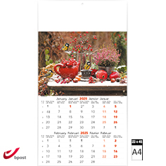 Muurkalender 2021 Flowers 6 bladen