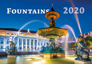 Muurkalender 2020 Fountains 13p 45x38cm Cover
