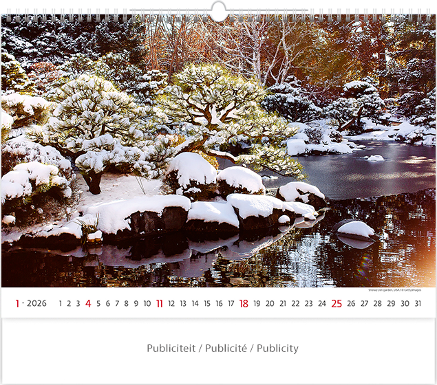 Muurkalender 2025 Gardens 13p 45x38cm