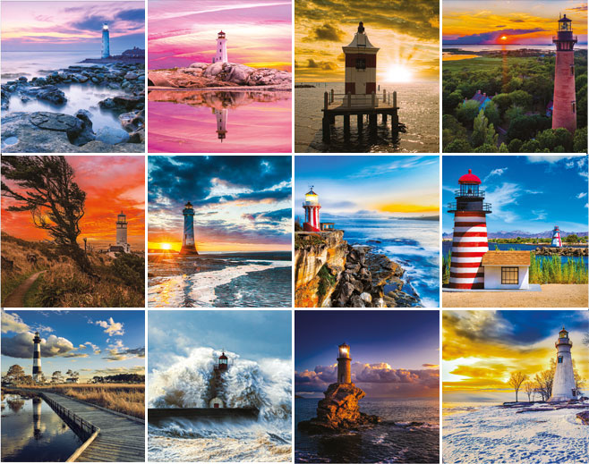 Muurkalender 2026 Lighthouse 13p 22x41cm Prenten