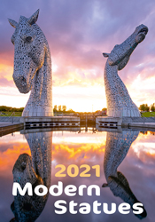 Muurkalender 2021 Modern Statues 13p 31x52cm Cover