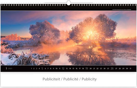 Muurkalender 2025 Panoramaphoto 13p 63x38cm