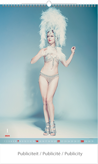 Muurkalender 2024 Pin-up Burlesque 13p 33x55cm