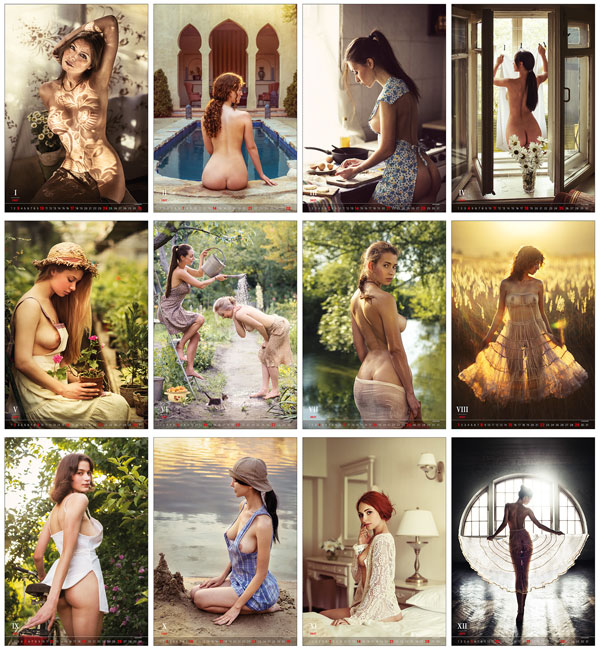 Muurkalender 2027 Pin-Up Charm of the Moments 13p Prenten