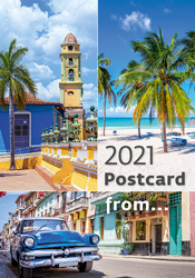 Muurkalender 2021 Postcard from 13p 31x52cm Cover