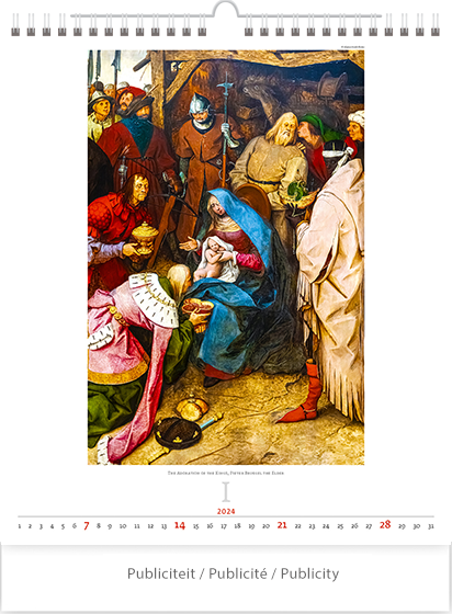 Muurkalender 2024 Renaissance 13p 45x59cm