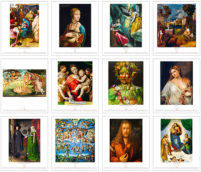 KALENDERS365 Luxe muurkalender 2024 Renaissance