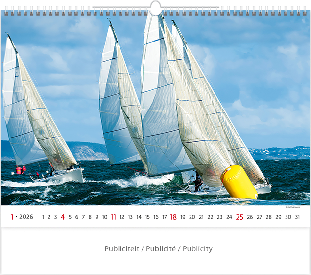 Muurkalender 2026 Sailing 13p 45x38cm