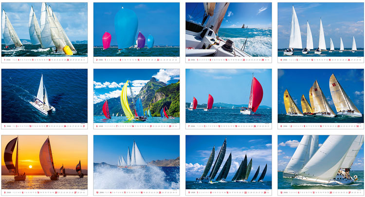 Muurkalender 2026 Sailing 13p 45x38cm Prenten
