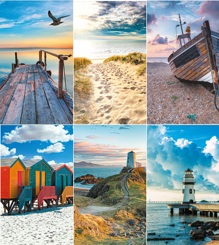 Muurkalender 2025 Seaside 6p 22x41 Prenten