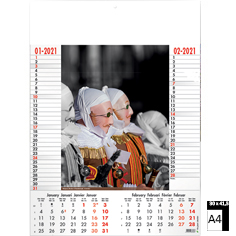 Muurkalender 2021 Typics 6 bladen