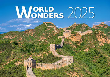 Muurkalender 2024 World Wonders 13p 45x38cm Cover