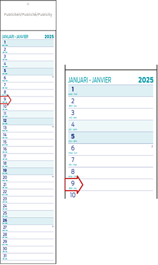 Strookkalender 2024 Midi 12p